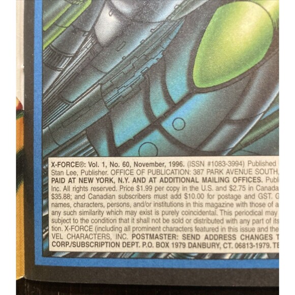 X-Force: Mixed Lot of No. 6, 58, & 60 Marvel Comics (1992 & 96) - Picture 9 of 9